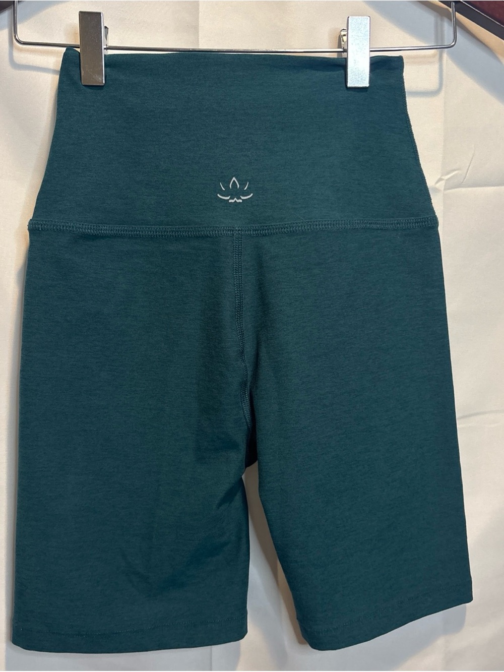Beyond Yoga High-Waist Teal Bike Shorts - Picture 2 of 7